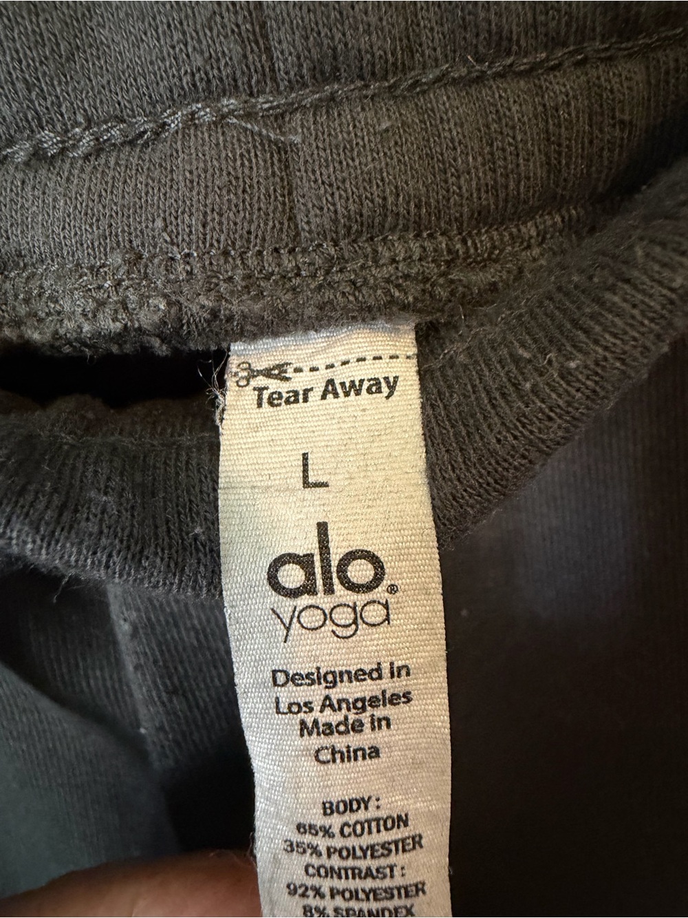 ALO Yoga Women's Distressed Track Joggers - Charcoal - Picture 2 of 6